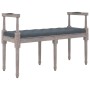 Banco de terciopelo gris oscuro 110x40x70 cm de vidaXL, Bancos - Ref: Foro24-344426, Precio: 95,37 €, Descuento: %