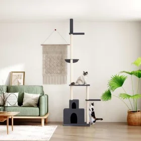 Floor-to-ceiling cat scratching tree dark gray 250.5-276.5 cm by vidaXL, Cat furniture - Ref: Foro24-171722, Price: 74,75 €, ...