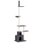 Árbol rascador gatos suelo a techo gris oscuro 250,5-276,5 cm