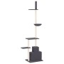 Árbol rascador gatos suelo a techo gris oscuro 250,5-276,5 cm