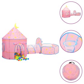 Tienda de juegos para niños con 250 bolas rosa 301x120x128 cm
