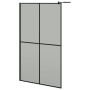 Accessible shower screen made of dark tempered glass, 118x190 cm. by vidaXL, Shower walls and screens - Ref: Foro24-151887, P...