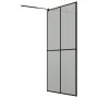 Accessible shower screen made of dark tempered glass, 118x190 cm. by vidaXL, Shower walls and screens - Ref: Foro24-151887, P...