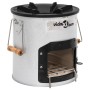 Hornillo de leña para camping acero plateado 45x25x26 cm de vidaXL, Chimeneas - Ref: Foro24-319438, Precio: 82,11 €, Descuent...
