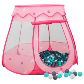 Tienda de juegos para niños con 250 bolas rosa 102x102x82 cm