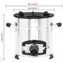 Cocina leña ventilador USB acero inoxidable plata 35,5x26x28 cm by vidaXL, Chimneys - Ref: Foro24-319443, Price: 134,59 €, Di...