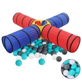Children's play tunnel with 250 multicolored balls by vidaXL, Play tents and tunnels - Ref: Foro24-3107710, Price: 74,05 €, D...