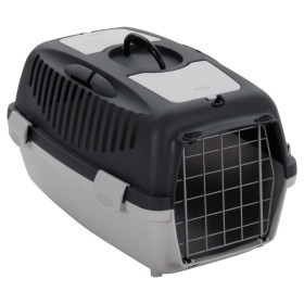 Pet carrier in gray and black polypropylene 55x36x35 cm by vidaXL, Pet carriers and boxes - Ref: Foro24-171797, Price: 43,10 ...