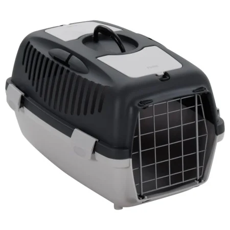 Pet carrier in gray and black polypropylene 55x36x35 cm by vidaXL, Pet carriers and boxes - Ref: Foro24-171797, Price: 42,41 ...