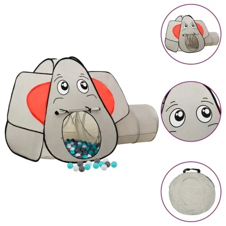 Elefant Design Spielladen 250 Bälle grau 174x86x101cm von vidaXL, Spielzelte und Tunnel - Ref: Foro24-3107740, Preis: 69,54 €...