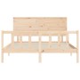 Estructura de cama sin colchón madera maciza de pino 160x200 cm
