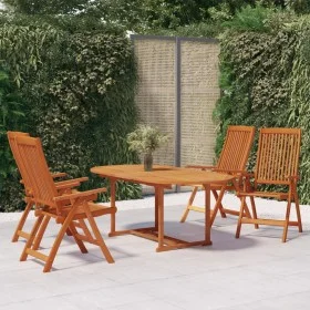 5-piece solid eucalyptus wood garden dining set by vidaXL, Garden sets - Ref: Foro24-3087335, Price: 513,68 €, Discount: %