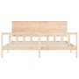 Estructura de cama de matrimonio con cabecero madera maciza