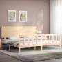 Estructura de cama sin colchón madera maciza de pino 200x200 cm