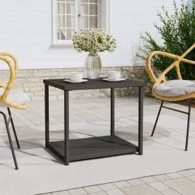 Black synthetic rattan side table 55x45x49 cm by vidaXL, Side tables - Ref: Foro24-319404, Price: 43,64 €, Discount: %