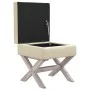 Taburete con almacenaje lino 45x45x49 cm by vidaXL, Benches for halls and storage - Ref: Foro24-344515, Price: 87,05 €, Disco...