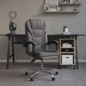 Reclining office chair in gray synthetic leather by vidaXL, Office chairs - Ref: Foro24-349699, Price: 114,26 €, Discount: %