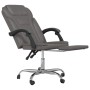 Silla de oficina reclinable cuero sintético gris