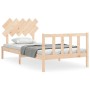 Estructura de cama sin colchón madera maciza de pino 100x200 cm