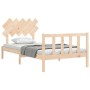 Estructura de cama sin colchón madera maciza de pino 100x200 cm