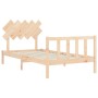 Estructura de cama sin colchón madera maciza de pino 100x200 cm