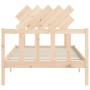 Estructura de cama sin colchón madera maciza de pino 100x200 cm