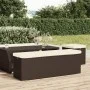 Ottoman bench with brown synthetic rattan cushion 110x30x40 cm by vidaXL, garden benches - Ref: Foro24-319397, Price: 98,36 €...