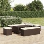 Banco otomana con cojín ratán sintético marrón 110x30x40 cm de vidaXL, Bancos de jardín - Ref: Foro24-319397, Precio: 100,51 ...