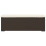 Banco otomana con cojín ratán sintético marrón 110x30x40 cm de vidaXL, Bancos de jardín - Ref: Foro24-319397, Precio: 100,51 €