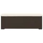 Ottoman bench with brown synthetic rattan cushion 110x30x40 cm by vidaXL, garden benches - Ref: Foro24-319397, Price: 98,36 €...