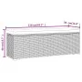 Ottoman bench with brown synthetic rattan cushion 110x30x40 cm by vidaXL, garden benches - Ref: Foro24-319397, Price: 98,36 €...