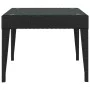 Black synthetic rattan tempered glass side table 50x50x38 cm by vidaXL, Side tables - Ref: Foro24-319402, Price: 34,87 €, Dis...