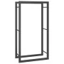 Leñero de acero negro mate 50x28x94 cm de vidaXL, Bolsas y soportes de leña - Ref: Foro24-350305, Precio: 33,47 €, Descuento: %
