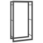 Mattschwarzer Holzholzhalter aus Stahl, 50 x 28 x 94 cm von vidaXL, Brennholztaschen und -halter - Ref: Foro24-350305, Preis:...