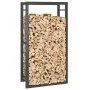 Leñero de acero negro mate 50x28x94 cm de vidaXL, Bolsas y soportes de leña - Ref: Foro24-350305, Precio: 33,47 €, Descuento: %