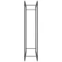 Matte black steel firewood rack 110x28x116 cm by vidaXL, Firewood bags and holders - Ref: Foro24-350310, Price: 44,36 €, Disc...