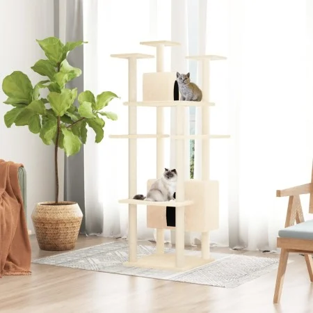 Cat scratcher with cream-colored sisal posts 162 cm tall by vidaXL, Cat furniture - Ref: Foro24-171633, Price: 90,98 €, Disco...