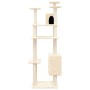 Katzenkratzbaum mit cremefarbenen Sisalpfosten 162 cm von vidaXL, Katzenmöbel - Ref: Foro24-171633, Preis: 92,64 €, Rabatt: %