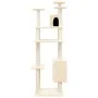 Rascador para gatos con postes de sisal color crema 162 cm de vidaXL, Mobiliario para gatos - Ref: Foro24-171633, Precio: 90,...