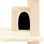 Katzenkratzbaum mit cremefarbenen Sisalpfosten 162 cm von vidaXL, Katzenmöbel - Ref: Foro24-171633, Preis: 92,64 €, Rabatt: %