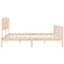 Estructura de cama sin colchón madera maciza de pino 200x200 cm