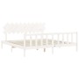 Estructura de cama sin colchón madera maciza blanca 200x200 cm