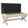 Taburete con almacenaje lino 110x45x49 cm by vidaXL, Benches for halls and storage - Ref: Foro24-344522, Price: 123,58 €, Dis...