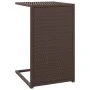 Mesa en forma de C ratán sintético marrón 40x35x60 cm de vidaXL, Mesas auxiliares - Ref: Foro24-319407, Precio: 28,99 €, Desc...