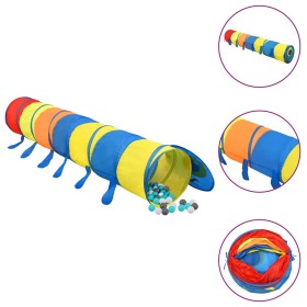 Túnel de juegos niños con 250 bolas poliéster multicolor 245 cm