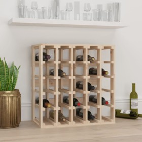 Flaschenregal aus massivem Kiefernholz, 58,5 x 33 x 60,5 cm von vidaXL, Weinregale - Ref: Foro24-822526, Preis: 77,27 €, Raba...