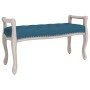 Banco de terciopelo azul 110x45x60 cm de vidaXL, Bancos - Ref: Foro24-344438, Precio: 129,39 €, Descuento: %