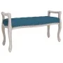 Banco de terciopelo azul 110x45x60 cm von vidaXL, Banken - Ref: Foro24-344438, Preis: 105,14 €, Rabatt: %