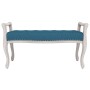 Banco de terciopelo azul 110x45x60 cm de vidaXL, Bancos - Ref: Foro24-344438, Precio: 129,39 €, Descuento: %