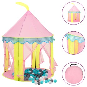 Tienda de juegos para niños con 250 bolas rosa 100x100x127 cm